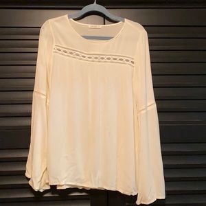 Cream Colored Bell Sleeve Top